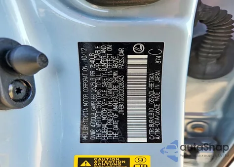 2013 Lexus Es 350 z USA, uszkodzony, nr VIN JTHBK1GG8D2028343